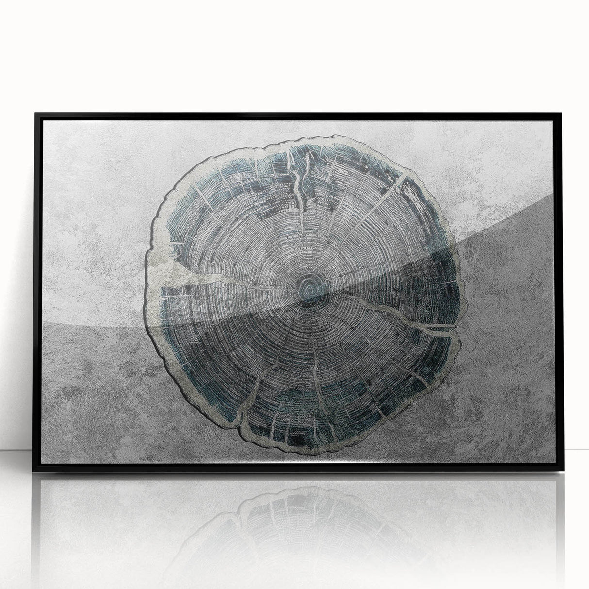 Colorful abstract wall art on canvas showcasing vibrant brush strokes in shades of blue, orange, and yellow, ideal for modern decor.