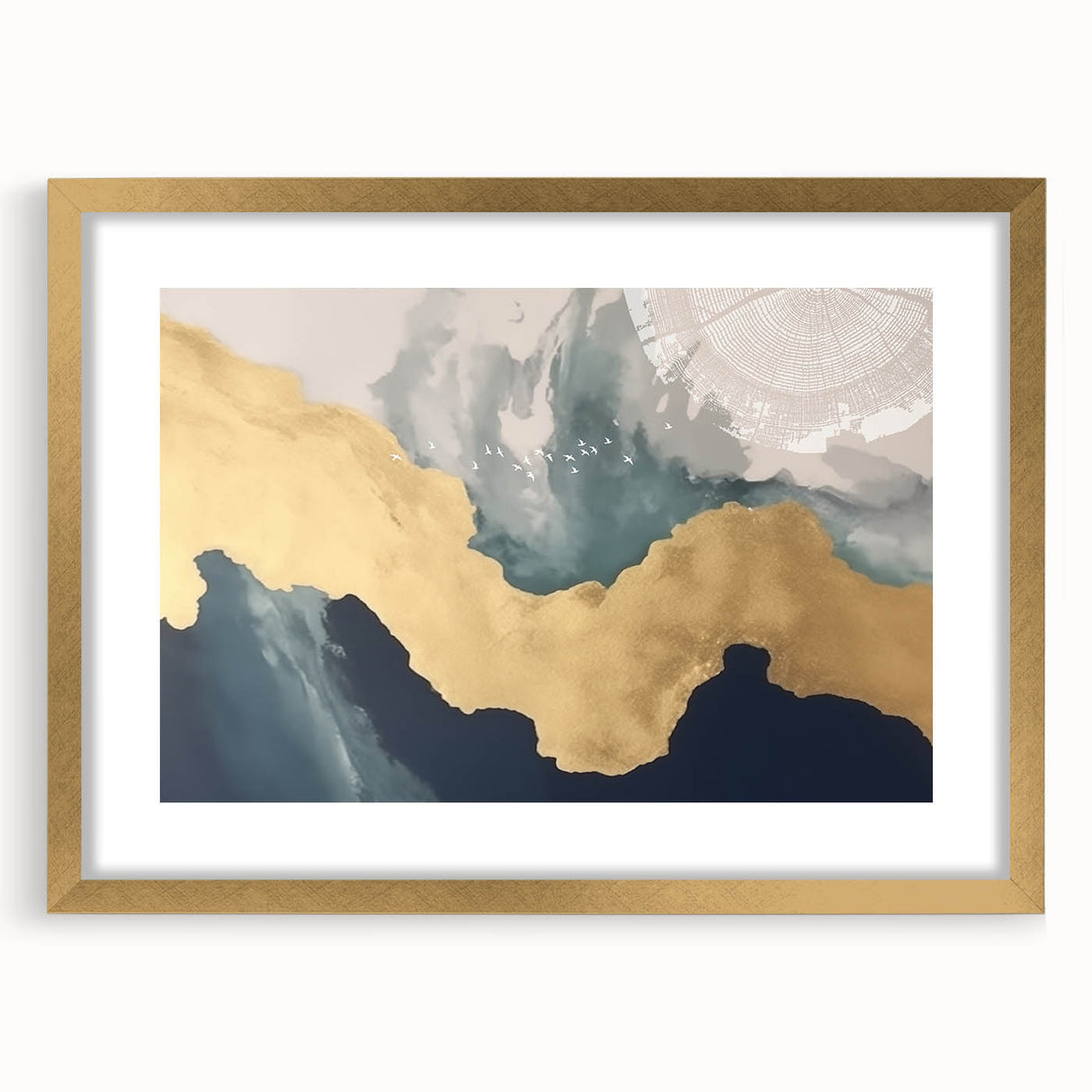 Abstract wall art canvas print showcasing vibrant colors and geometric shapes, perfect for modern home decor. Packaged securely in a protective cardboard tube.