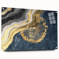 Abstract wall art canvas showcasing vibrant colors and geometric patterns, perfect for modern decor. Packaged securely in a protective cardboard tube.