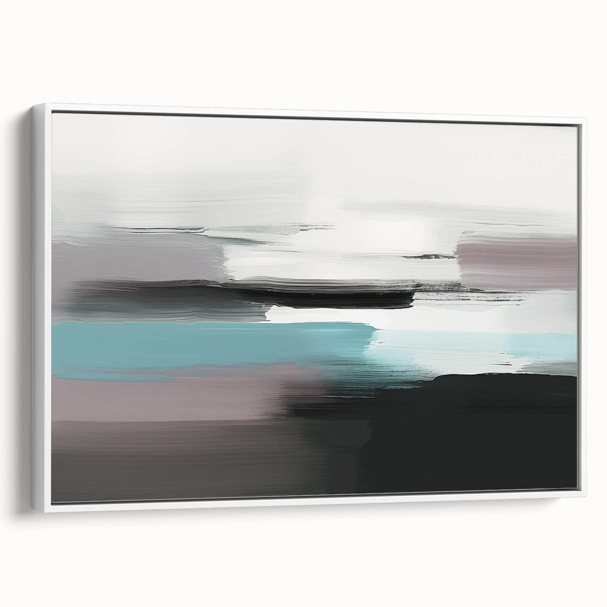 Abstract canvas artwork showcasing vibrant colors and dynamic shapes, ideal for modern home decor. The piece features swirling patterns in shades of blue, pink, and gold, creating an eye-catching focal point for any room.