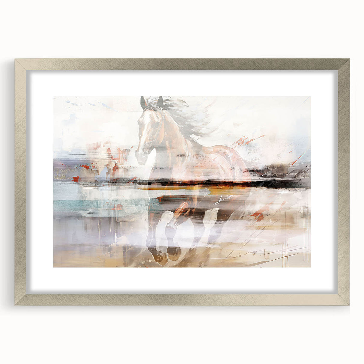 Abstract wall art canvas print showcasing vibrant colors and dynamic shapes, ideal for modern home decor or creative spaces. The artwork features a blend of blues, reds, and yellows, creating an energetic and eye-catching design.