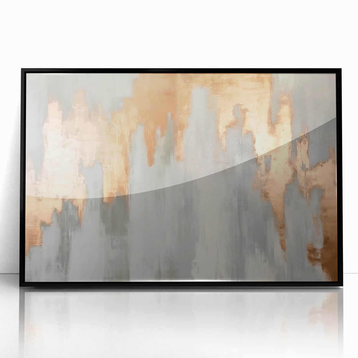 Vibrant abstract wall art print showcasing dynamic shapes and colors, ideal for modern decor. Textured surface enhances visual appeal, elegantly rolled for easy display.