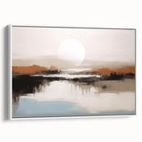 Abstract wall art print showcasing vibrant colors and dynamic shapes, perfect for modern decor; displayed in a sleek, minimalist frame.