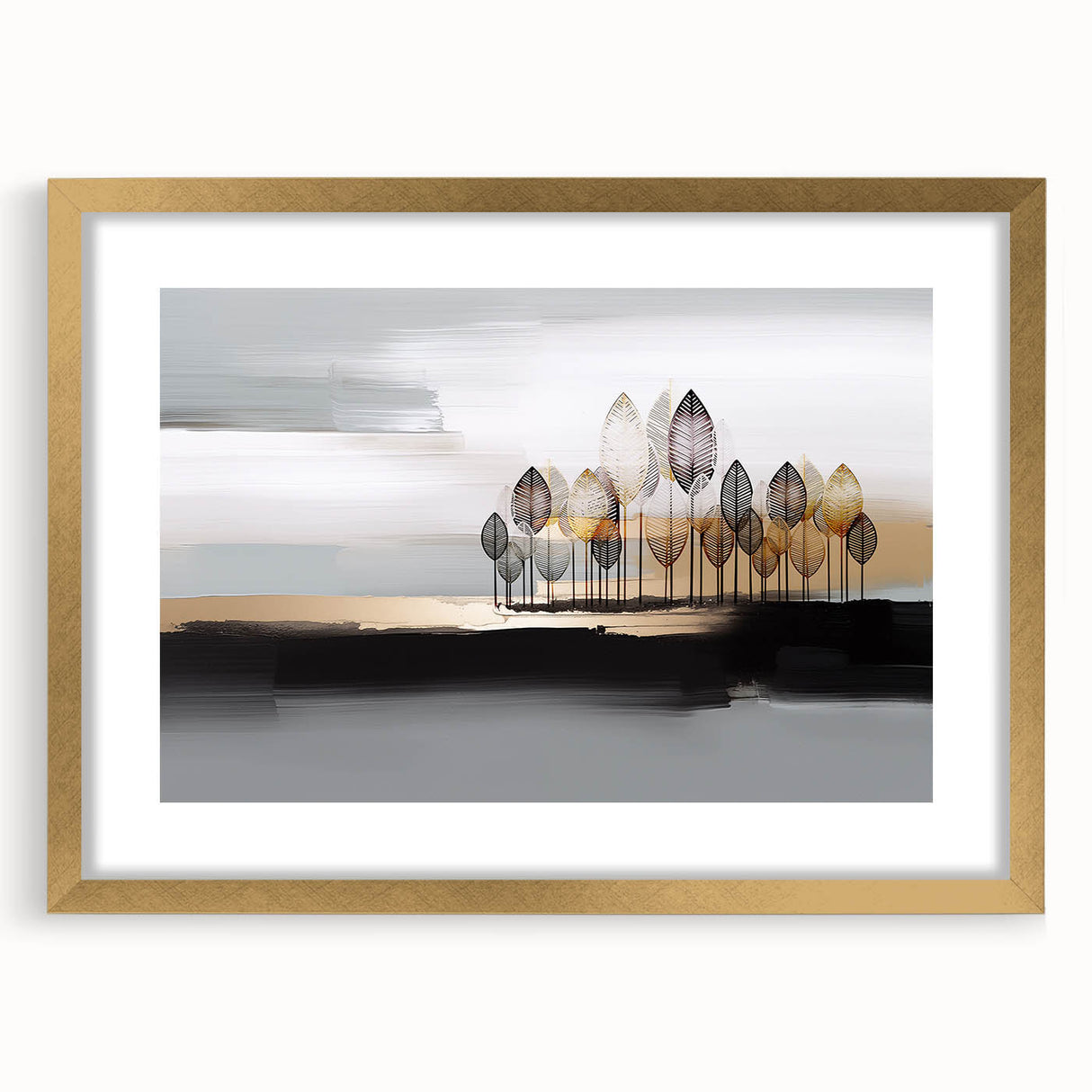Vibrant abstract wall art canvas print showcasing dynamic shapes and colors, perfect for modern home decor, framed in a sleek black frame.