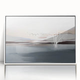 Colorful abstract wall art canvas print showcasing vibrant geometric shapes and fluid patterns, ideal for modern home decor or artistic spaces.