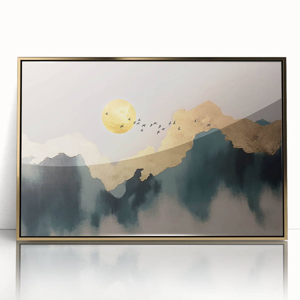 Abstract canvas artwork featuring vibrant colors, geometric patterns, and fluid shapes, ideal for modern home decor and artistic expression.