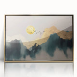 Abstract canvas artwork featuring vibrant colors, geometric patterns, and fluid shapes, ideal for modern home decor and artistic expression.