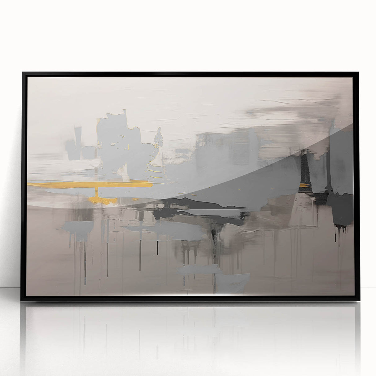 Colorful abstract art canvas featuring vibrant swirls of blue, orange, and yellow, ideal for contemporary home decor and artistic displays.
