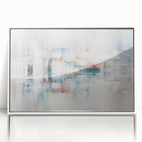 Colorful abstract wall art canvas showcasing vibrant brush strokes and fluid shapes, perfect for modern home decor or artistic spaces.