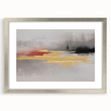 Vibrant abstract wall art canvas print showcasing bold colors and dynamic shapes, rolled and ready for display, emphasizing contemporary artistic expression.