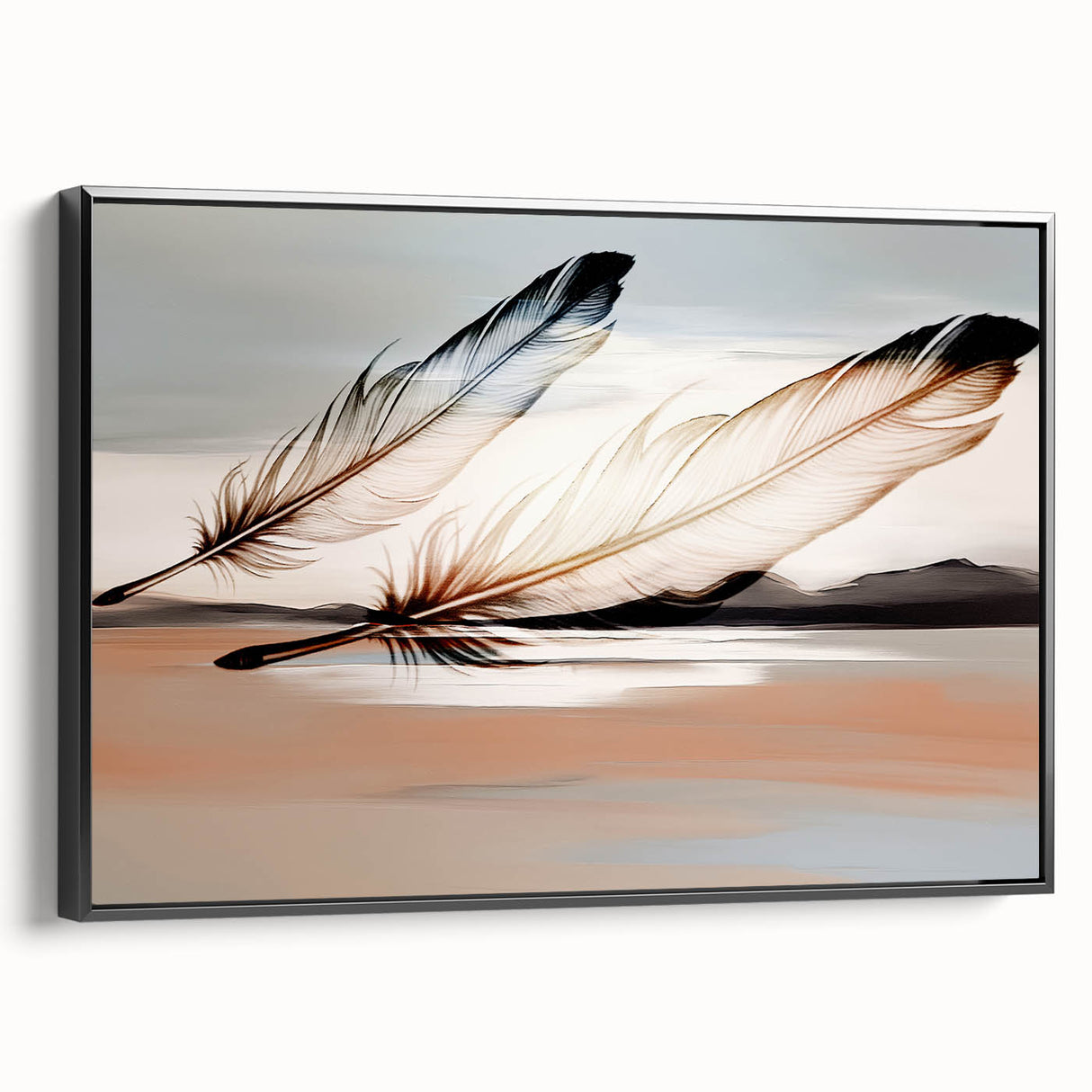 Abstract canvas artwork showcasing vibrant swirling colors of blue, orange, and yellow, ideal for modern home decor and artistic aesthetic.