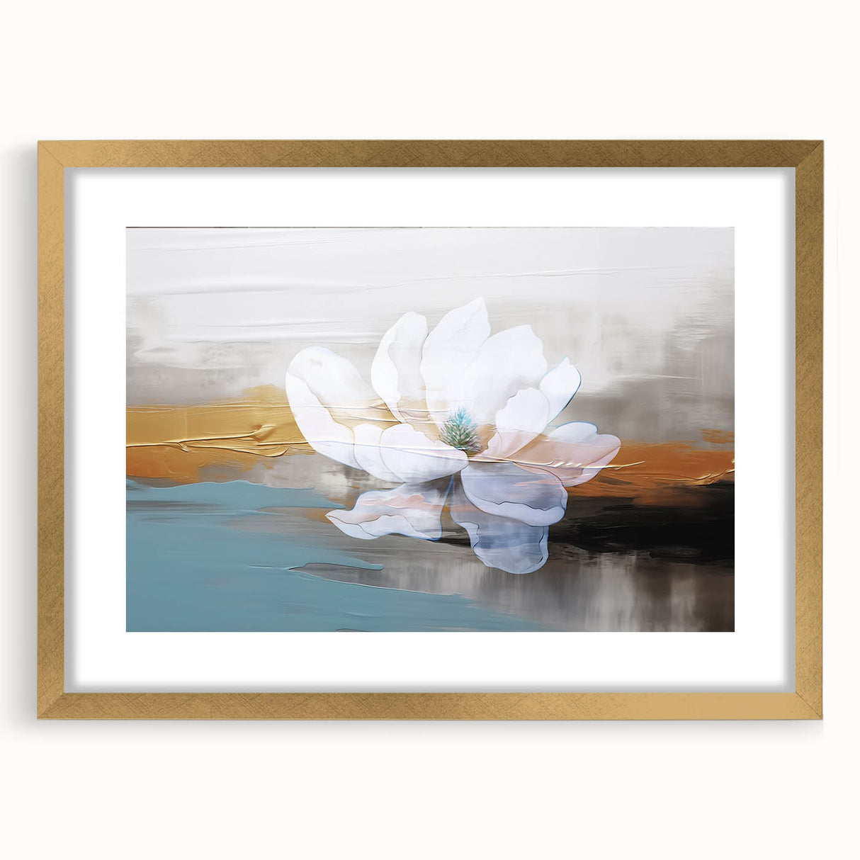 Abstract wall art canvas print showcasing vibrant geometric shapes in shades of blue, orange, and yellow, designed to enhance modern interior decor.