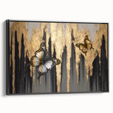 Colorful abstract canvas art print showcasing vibrant geometric shapes and fluid patterns, perfect for modern home decor or artistic spaces.