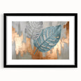 Modern Strokes and Lines Abstract Art with Feather Motif on Canvas