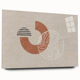 Vibrant abstract wall art canvas showcasing dynamic swirls of blue and orange hues, perfect for modern home decor or artistic spaces.