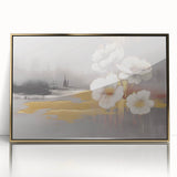 Abstract wall art canvas showcasing vibrant colors and geometric patterns, rolled and securely packaged in a cardboard tube for easy transport and display.