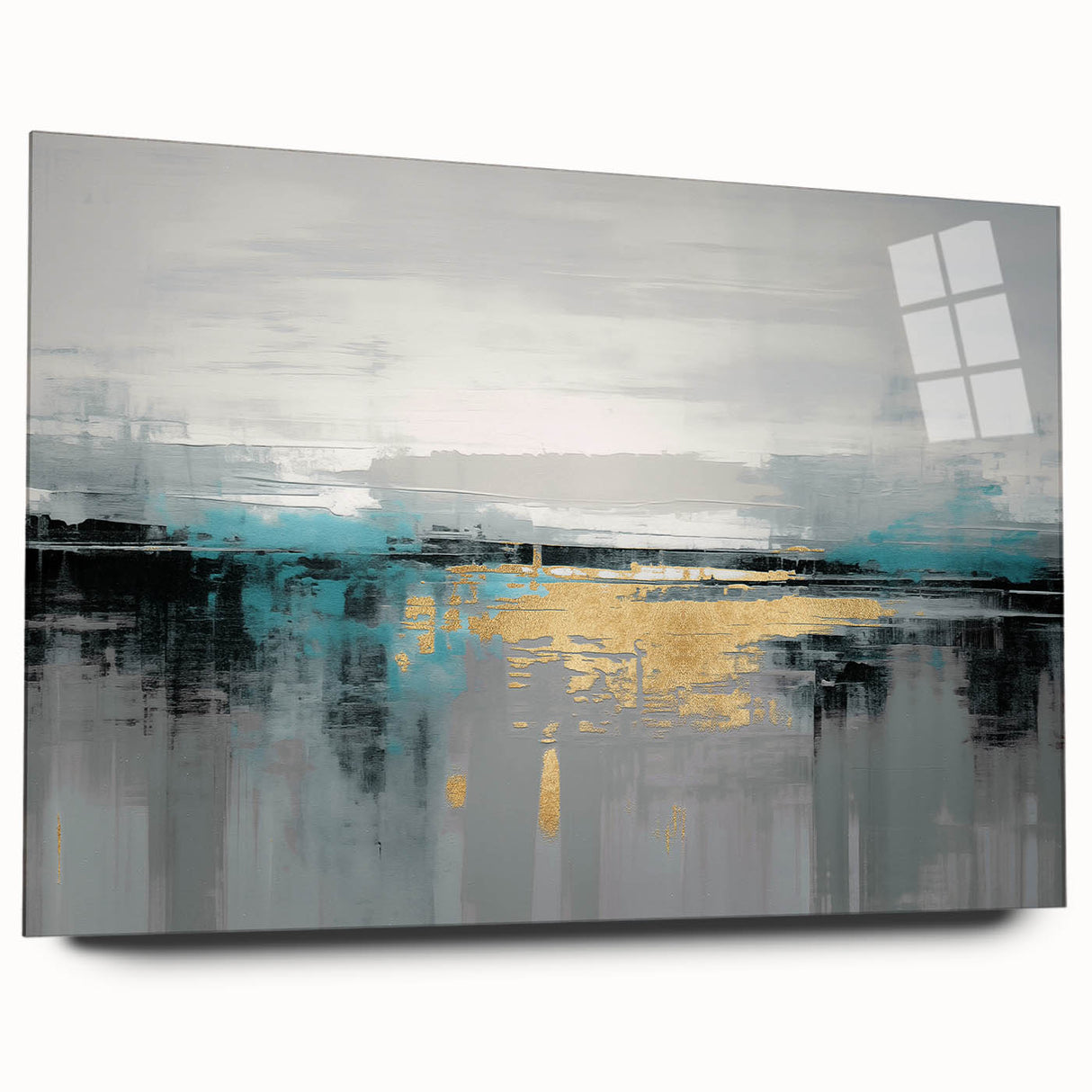 Abstract canvas artwork with vibrant colors and geometric shapes, showcasing a modern design suitable for contemporary home decor, rolled in protective packaging.