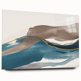 Colorful abstract wall art canvas print showcasing vibrant geometric patterns and fluid shapes, perfect for modern home decor or office aesthetics.