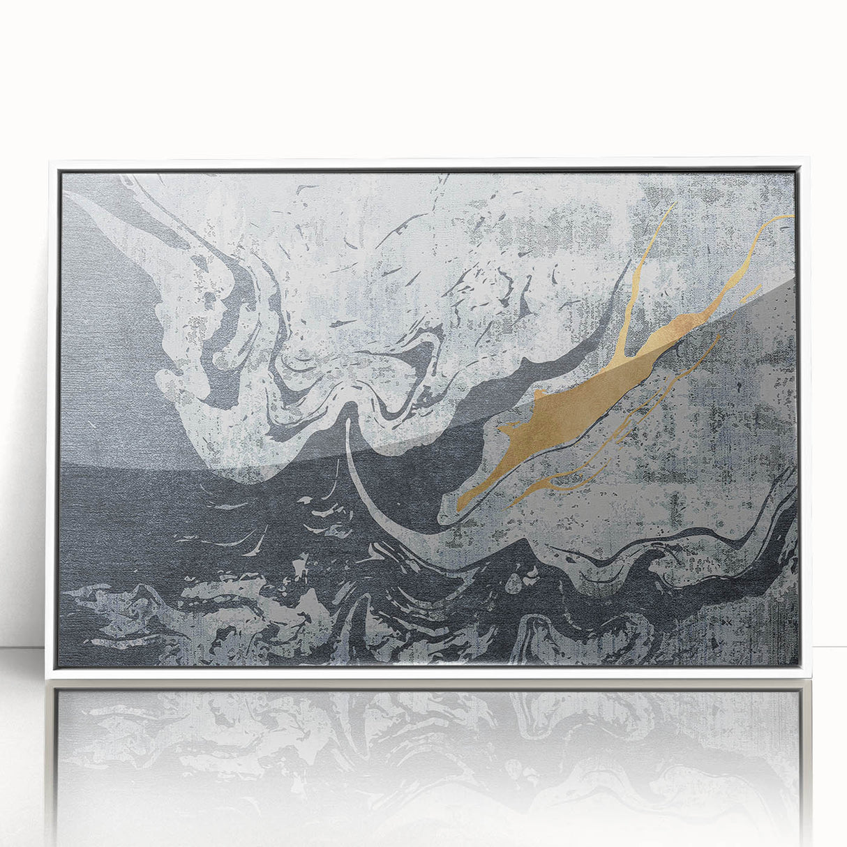 Abstract wall art canvas featuring vibrant geometric shapes in shades of blue, yellow, and red, designed to enhance modern home decor. Ideal for living rooms or creative spaces.