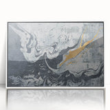 Abstract wall art canvas featuring vibrant geometric shapes in shades of blue, yellow, and red, designed to enhance modern home decor. Ideal for living rooms or creative spaces.