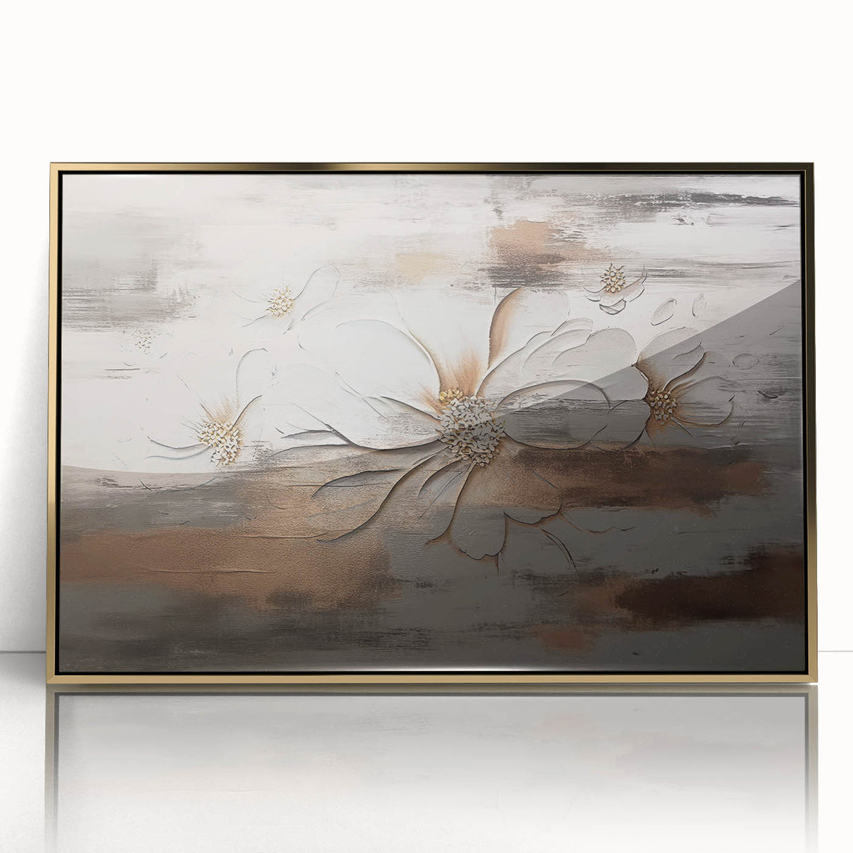 Abstract Contemplative Figure with Woodgrain - Minimalist Art