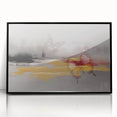 Abstract wall art canvas print showcasing vibrant colors and geometric patterns, rolled and securely packaged in a protective cardboard tube for easy transport.