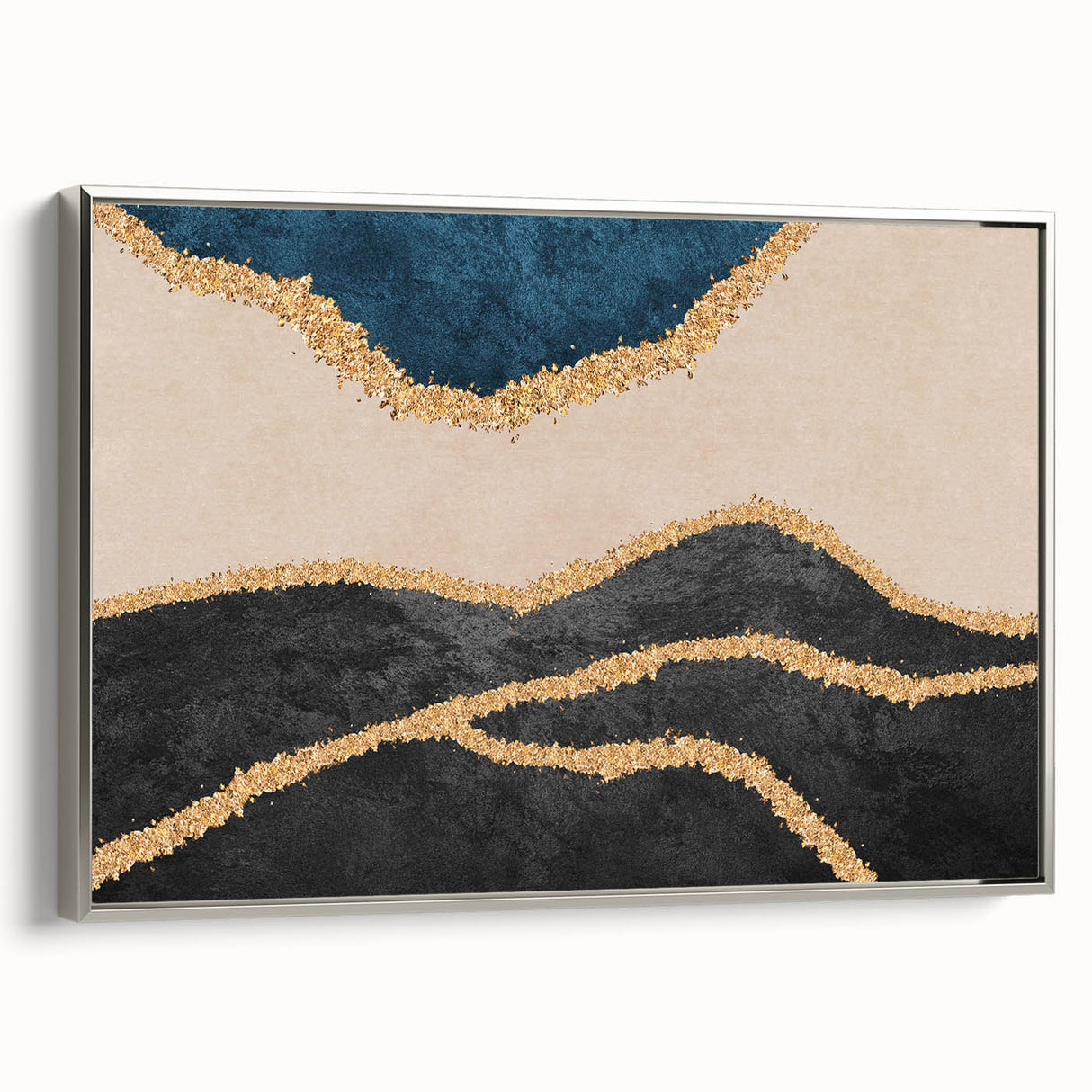 Abstract canvas art print showcasing vibrant colors and fluid shapes, ideal for modern home decor, emphasizing creativity and style.