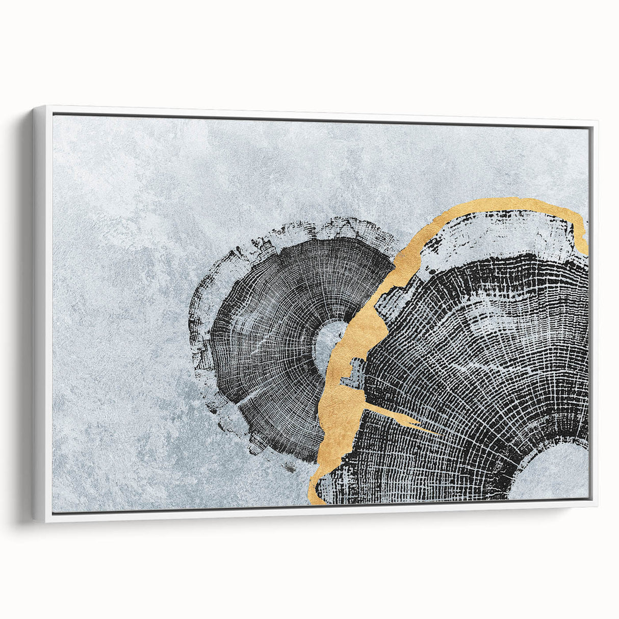 Abstract wall art canvas print showcasing vibrant colors and dynamic shapes, perfect for modern decor, displayed in a stylish living room setting.