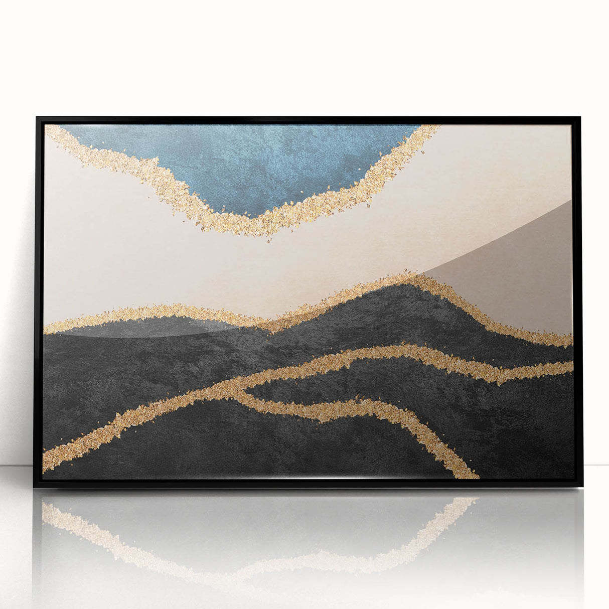 Abstract wall art canvas featuring vibrant colors and dynamic shapes in a modern design, ideal for contemporary home decor or gallery settings.