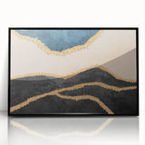 Abstract wall art canvas featuring vibrant colors and dynamic shapes in a modern design, ideal for contemporary home decor or gallery settings.