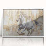 Abstract wall art canvas print featuring vibrant colors and geometric shapes, showcasing a modern design ideal for contemporary home decor. The artwork is rolled and securely packaged in a protective tube.