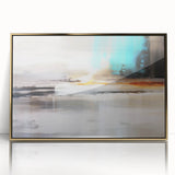 Abstract canvas artwork featuring vibrant colors and dynamic shapes, ideal for modern home decor, highlighting bold design elements and textures.