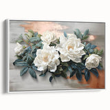 Colorful abstract canvas artwork showcasing vibrant hues of blue, red, and yellow, ideal for modern home decor, presented in a protective cardboard tube.