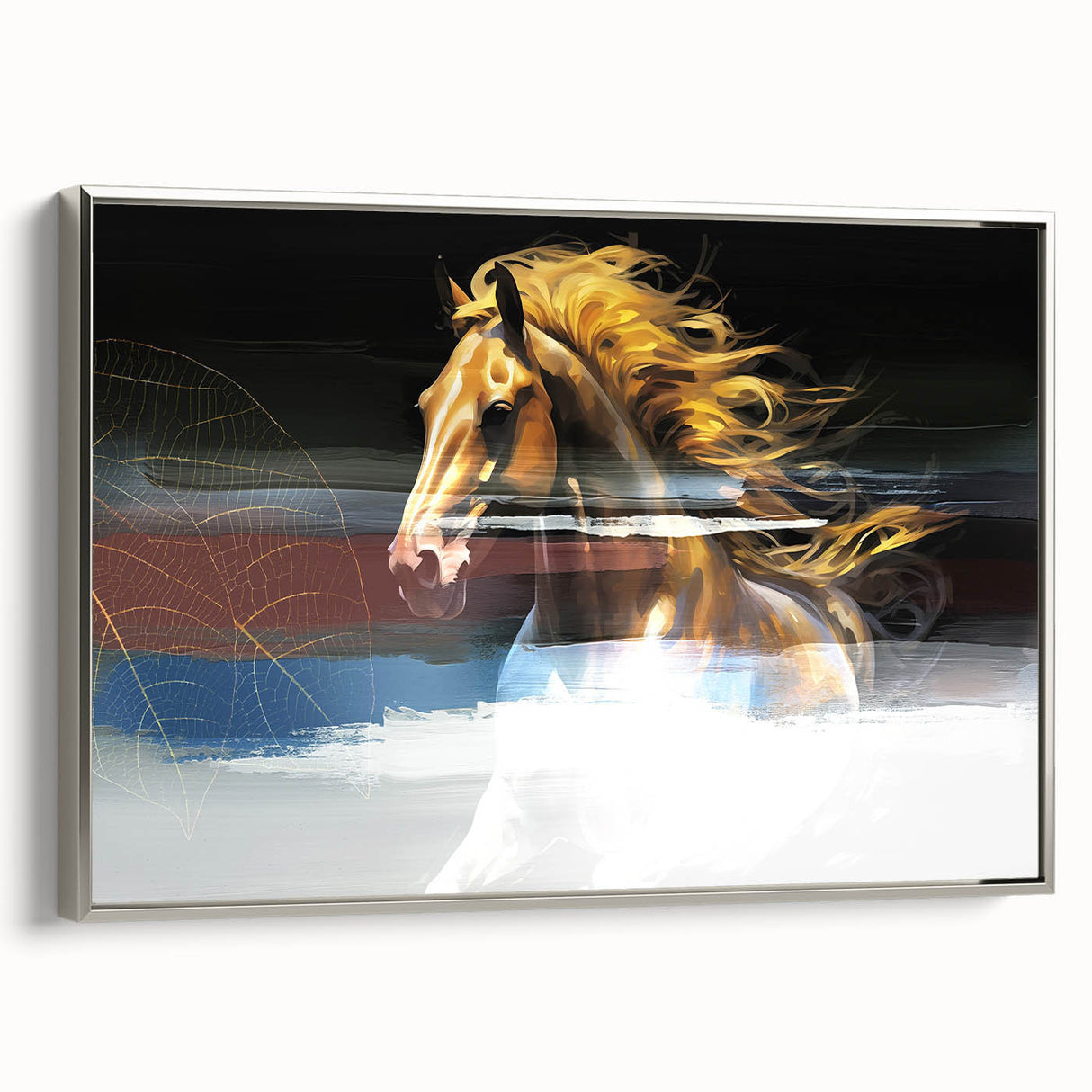 Abstract art canvas showcasing vibrant colors and dynamic shapes, perfect for modern home decor or office spaces, enhancing visual interest.