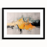 Colorful abstract canvas art print showcasing vibrant swirls of blue, orange, and yellow, perfect for modern home decor and artistic flair.