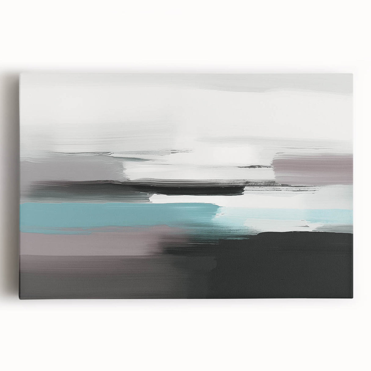 Abstract wall art canvas print showcasing vibrant colors and dynamic shapes, rolled and securely packaged in a durable cardboard tube for safe delivery.