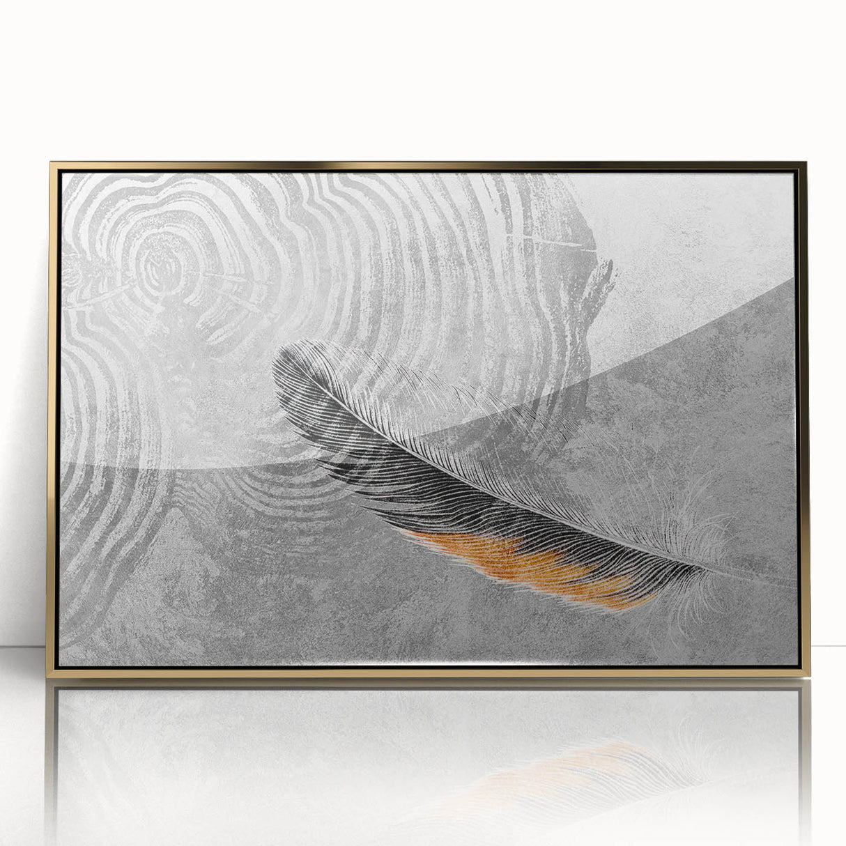 Colorful abstract canvas art print showcasing vibrant swirling patterns in shades of blue, orange, and yellow, ideal for modern home decor.