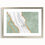 Abstract canvas artwork showcasing vibrant blue and gold swirls, perfect for modern decor, enhancing any living space with a touch of elegance.