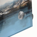 Colorful abstract canvas artwork showcasing bold geometric shapes and vibrant hues, perfect for modern home decor, displayed against a neutral background.