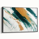 Colorful abstract wall art canvas print showcasing vibrant geometric shapes and flowing lines, perfect for modern home decor or office spaces.