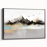 Abstract wall art canvas print showcasing vibrant colors and dynamic shapes, perfect for modern home decor. Textured surface enhances visual appeal.