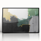 Abstract wall art canvas print showcasing vibrant colors and geometric shapes, designed for modern home decor, rolled for easy framing.