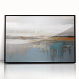 Abstract canvas artwork showcasing vibrant colors and dynamic shapes, ideal for modern decor, emphasizing creativity and artistic expression.