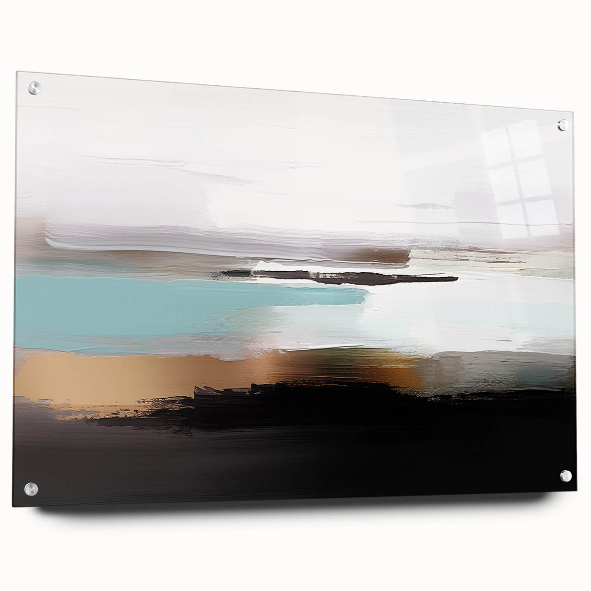 Abstract canvas art piece showcasing vibrant blue and orange swirling patterns, creating a dynamic visual effect, ideal for modern decor.