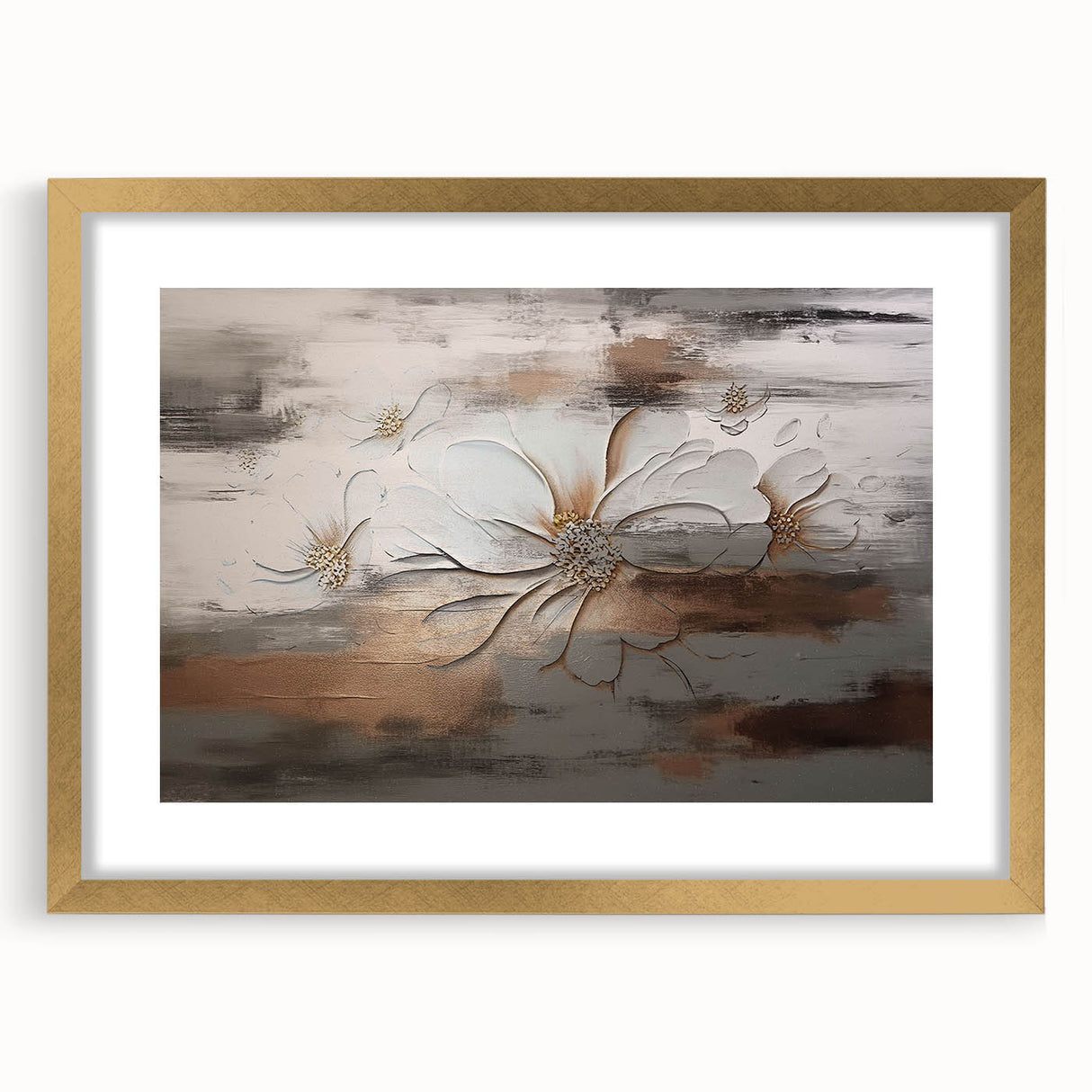 Abstract Contemplative Figure with Woodgrain - Minimalist Art