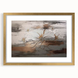 Abstract Contemplative Figure with Woodgrain - Minimalist Art