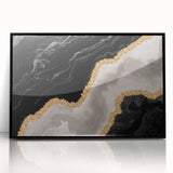 Vibrant abstract canvas art showcasing dynamic swirls of blue, orange, and yellow, perfect for modern home decor and artistic expression.