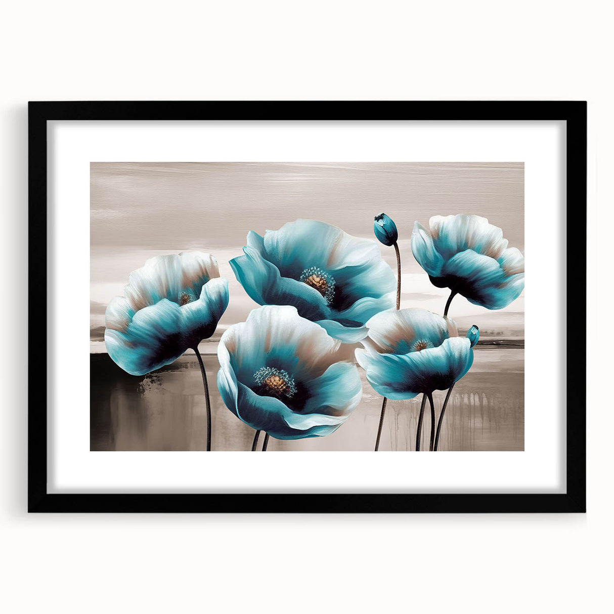Abstract canvas artwork showcasing vibrant swirls of blue, orange, and yellow against a textured background, ideal for modern home decor accents.