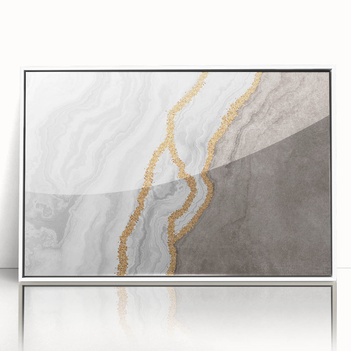 Abstract wall art canvas featuring vibrant colors and geometric shapes, perfect for modern decor, rolled and ready for framing.