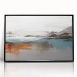 Abstract canvas artwork showcasing vibrant colors and bold geometric patterns, ideal for modern home decor. The rolled canvas is securely packaged in a durable cardboard tube for safe delivery.